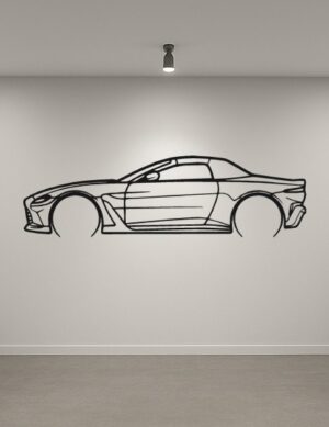 Aston Martin 23 Vantage Roadster Metal Car Silhouette