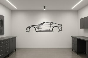 Aston Martin 23 Vantage Metal Car Silhouette