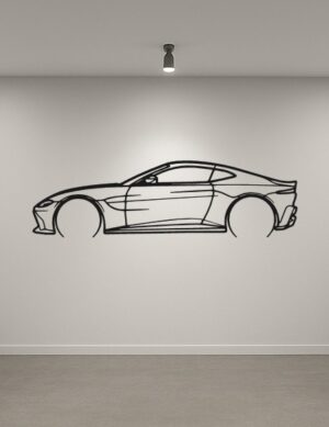 Aston Martin 23 Vantage Metal Car Silhouette