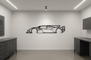 Aston Martin Valkyrie AMR Metal Car Silhouette