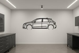Audi A1 8x Metal Car Silhouette