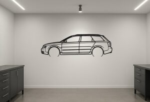 Audi A4 B6 Metal Car Silhouette