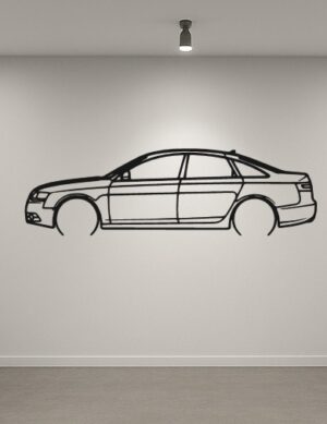 Audi A6 4F Metal Car Silhouette