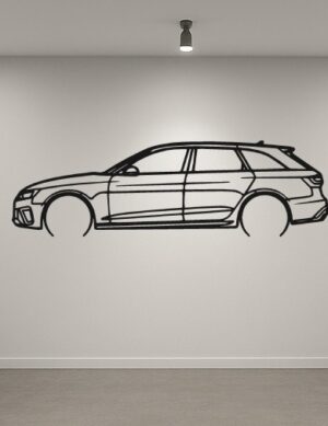 Audi RS4 Avant B9 Metal Car Silhouette