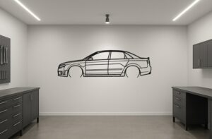 Audi RS4 B4 Metal Car Silhouette