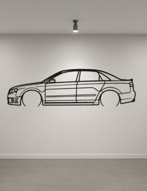 Audi RS4 B4 Metal Car Silhouette