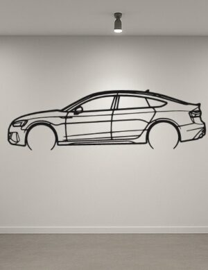 Audi RS5 B9 Metal Car Silhouette