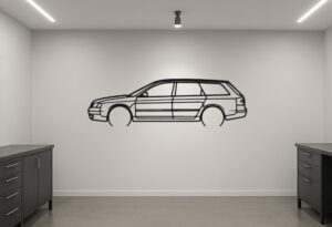 Audi RS6 C5 Avant Metal Car Silhouette