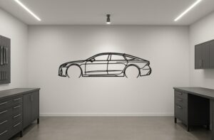 Audi RS7 C8 Metal Car Silhouette