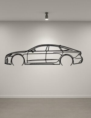 Audi RS7 C8 Metal Car Silhouette