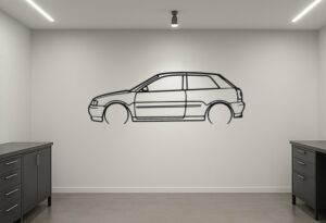 Audi S3 8L Metal Car Silhouette