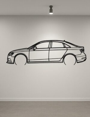 Audi S3 8V Metal Car Silhouette