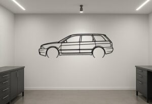 Audi S4 B5 Avant Metal Car Silhouette
