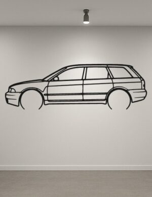 Audi S4 B5 Avant Metal Car Silhouette
