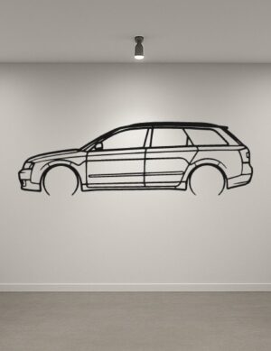Audi S4 B6 Avant Metal Car Silhouette