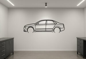 Audi S4 B7 Metal Car Silhouette