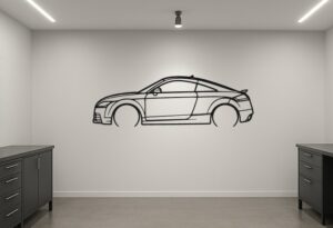 Audi TT RS 8S Metal Car Silhouette
