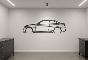 BMW 2 F22 Metal Car Silhouette