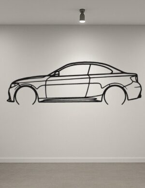 BMW 2 F22 Metal Car Silhouette