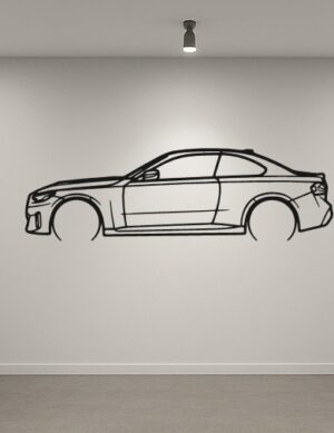 BMW 2 G42 Metal Car Silhouette