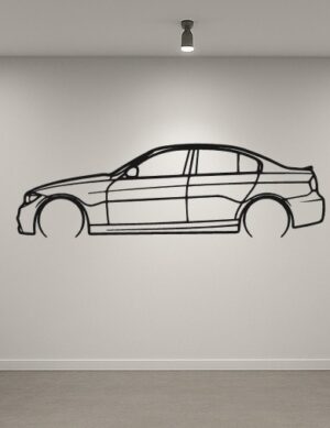 BMW 3 E90 Metal Car Silhouette