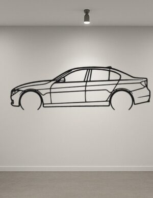 BMW 3 F30 Metal Car Silhouette