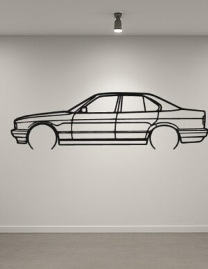 BMW 5 E34 Metal Car Silhouette