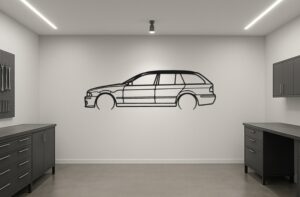 BMW 5 E39 540 Wagon Metal Car Silhouette