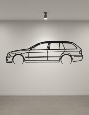 BMW 5 E39 540 Wagon Metal Car Silhouette