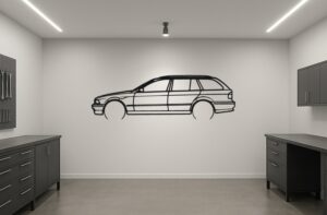 BMW 5 E39 Wagon Metal Car Silhouette