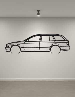 BMW 5 E39 Wagon Metal Car Silhouette