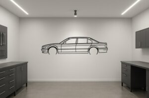 BMW 7 E38 Metal Car Silhouette