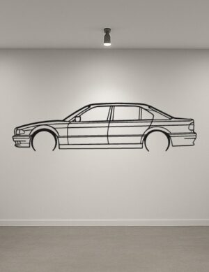 BMW 7 E38 Metal Car Silhouette