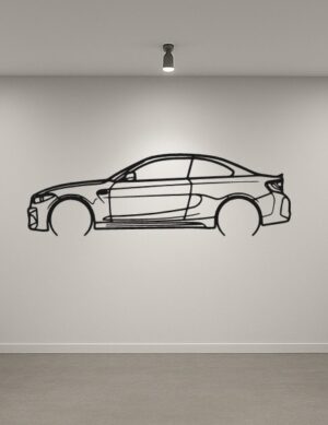 BMW M2 F87 Metal Car Silhouette