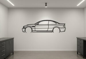 BMW M3 E46 Metal Car Silhouette