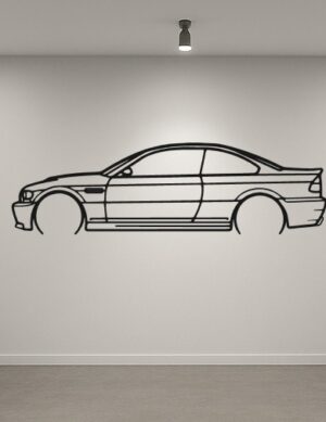 BMW M3 E46 Metal Car Silhouette