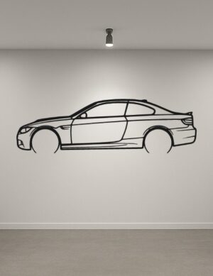 BMW M3 E92 Metal Car Silhouette