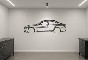 BMW M3 F30 Metal Car Silhouette