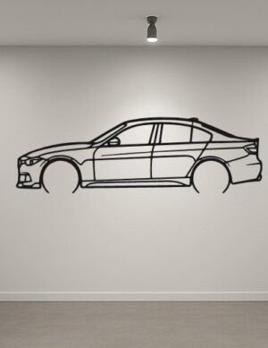 BMW M3 F30 Metal Car Silhouette