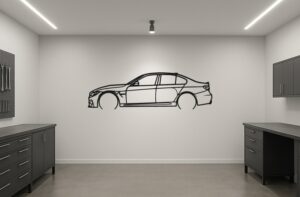 BMW M3 F80 Metal Car Silhouette