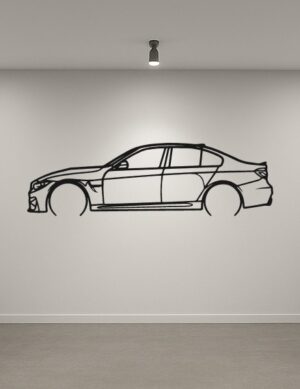 BMW M3 F80 Metal Car Silhouette
