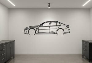 BMW M3 G80 Metal Car Silhouette