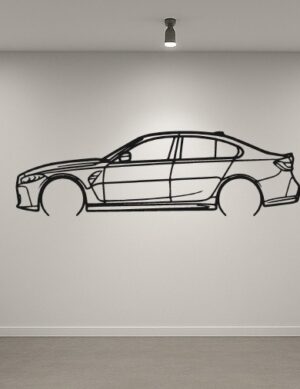 BMW M3 G80 Metal Car Silhouette