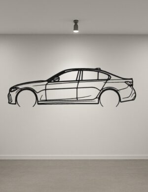 BMW M340 G20 Metal Car Silhouette