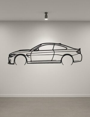 BMW M4 F82 Metal Car Silhouette