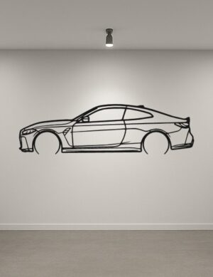 BMW M4 G82 Metal Car Silhouette
