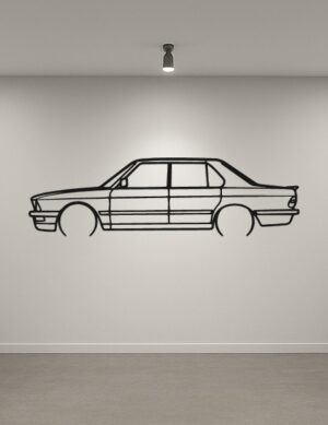 BMW M5 E28 Metal Car Silhouette