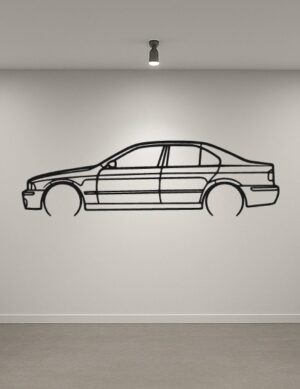 BMW M5 E39 Metal Car Silhouette