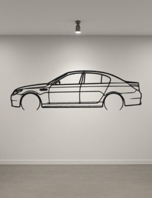 BMW M5 E60 Metal Car Silhouette