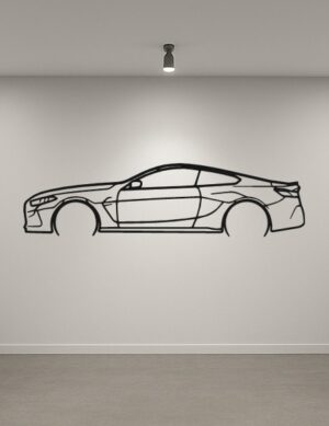 BMW M8 G16 Metal Car Silhouette
